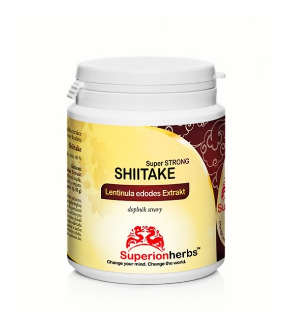 Shiitake – Húževnatec jedlý, Superionherbs, 90 kps x 500 mg