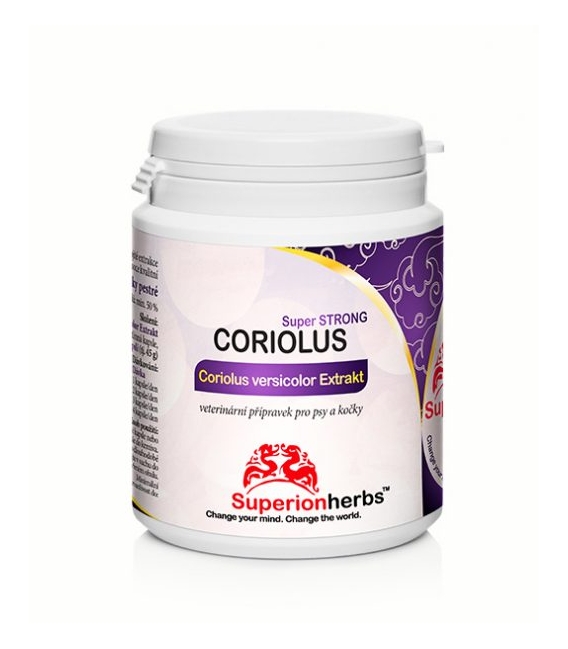 Coriolus versicolor – Extrakt z trúdnikovca, Superionherbs, 90 kps x 500 mg