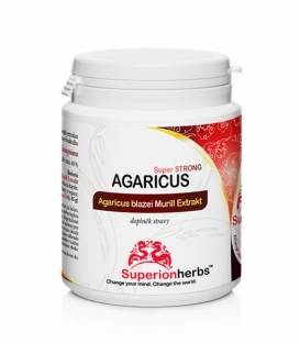 Agaricus Blazei Murill – 40 % polysacharidov, 90 kps x 500 mg, Superionherbs